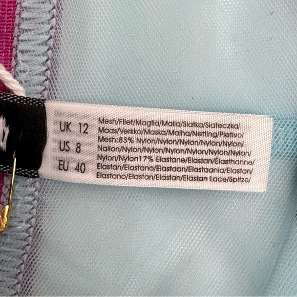 NWT DORA LARSEN Maria Seamless Back Low Rise Knicker Panties Teal Blue Size 8 - Picture 10 of 14